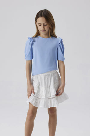 midi rok strokenrok wit