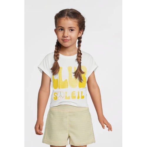 NAME IT KIDS T-shirt wit Meisjes Katoen Ronde hals Tekst