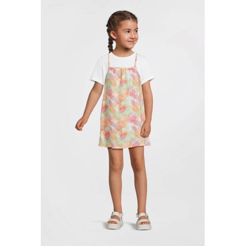 NAME IT KIDS zomerjurk groen Meisjes Polyester Ronde hals Effen
