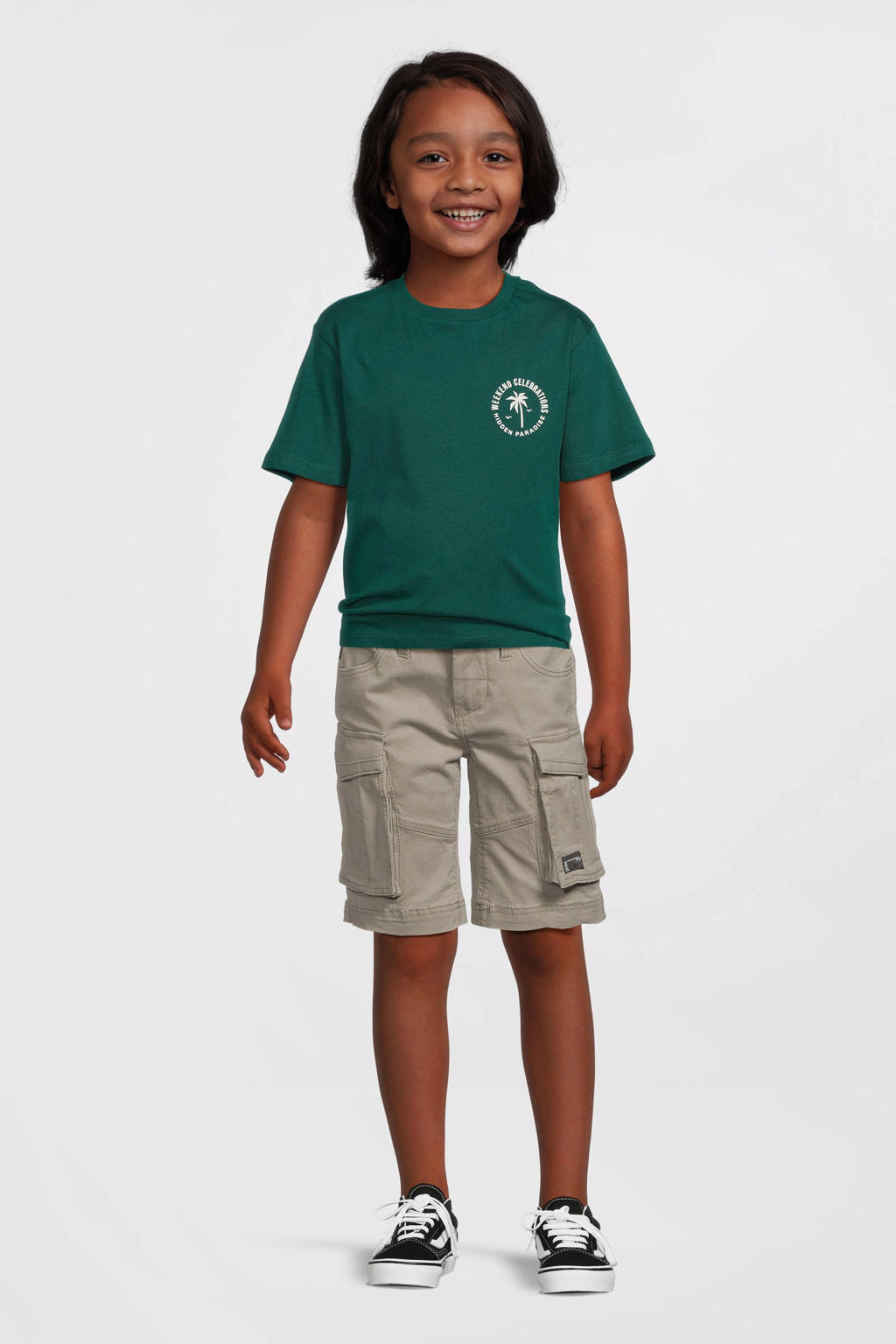NAME IT KIDS T-shirt donkergroen