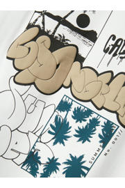 thumbnail: NAME IT KIDS T-shirt met backprint wit
