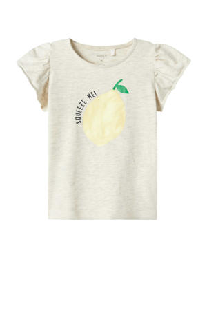 T-shirt ecru met glitter