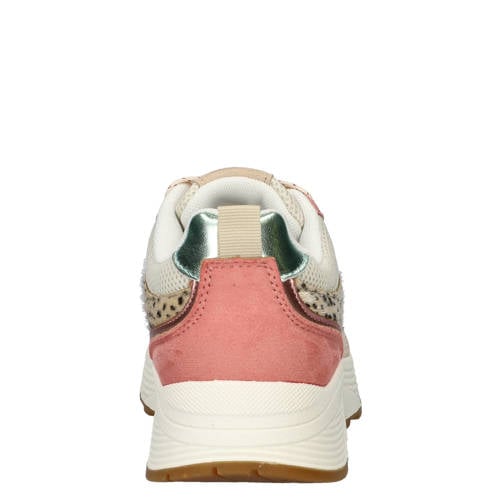 Nelson Kids chunky sneakers beige/roze Jongens/Meisjes Imitatieleer Meerkleurig