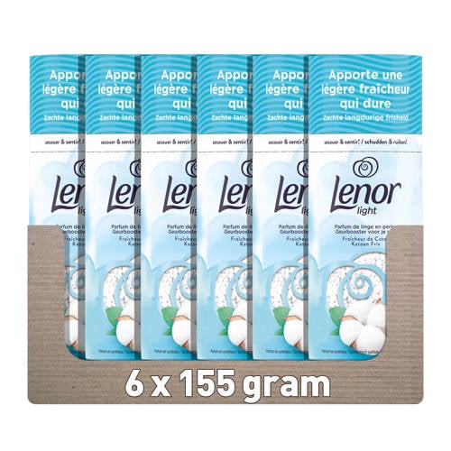 Lenor Light Geurbooster Katoen Fris - 6 x 155g | Geurbooster van Lenor
