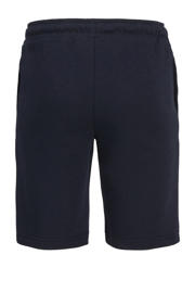 thumbnail: Donkerblauwe jongens JACK & JONES JUNIOR sweatshort met slim fit, elastische tailleband met koord en effen