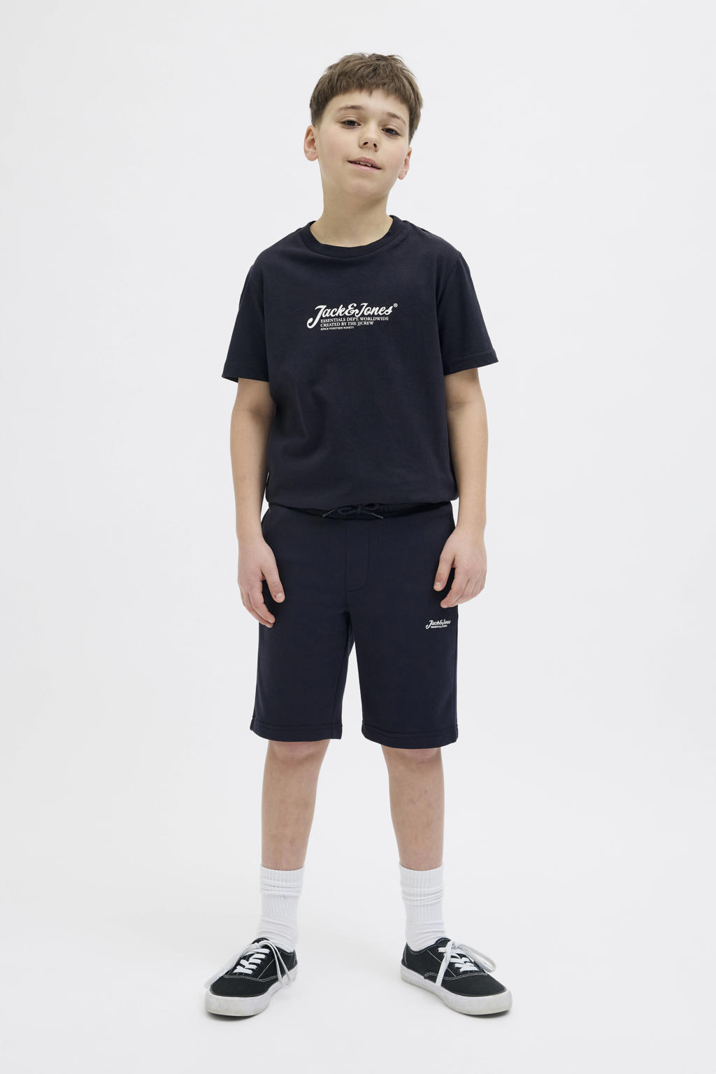 JACK & JONES JUNIOR sweatshort donkerblauw