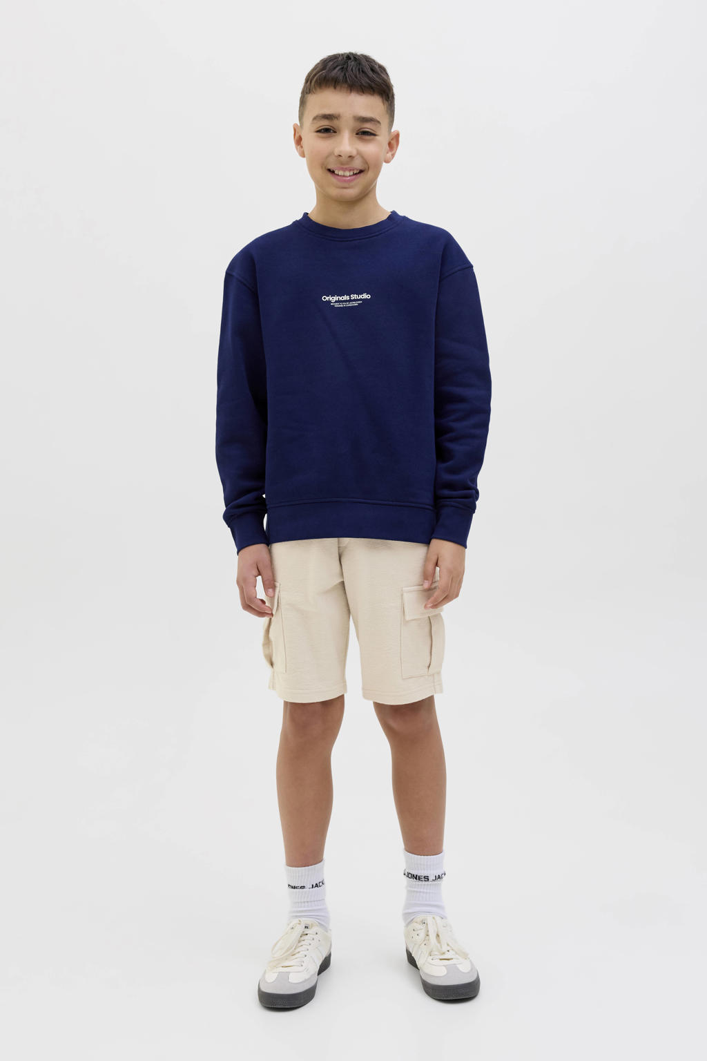 JACK & JONES JUNIOR sweatshort ecru