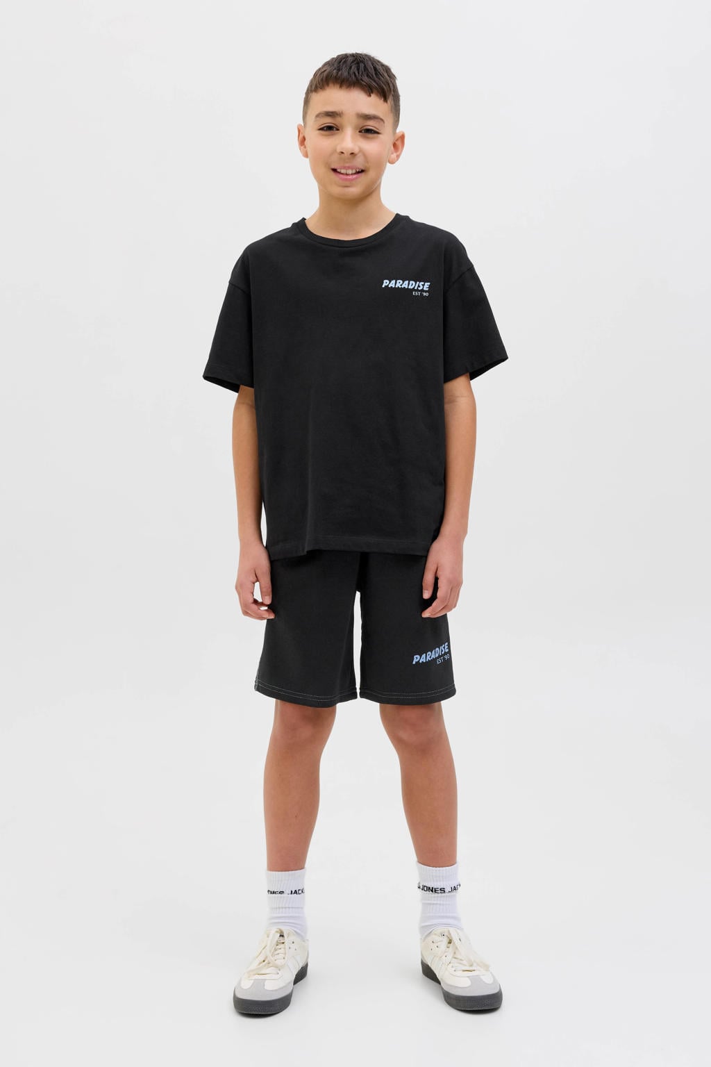 JACK & JONES JUNIOR sweatshort zwart