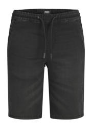 thumbnail: Black denim jongens JACK & JONES JUNIOR short black van jog denim met regular fit, regular waist en effen