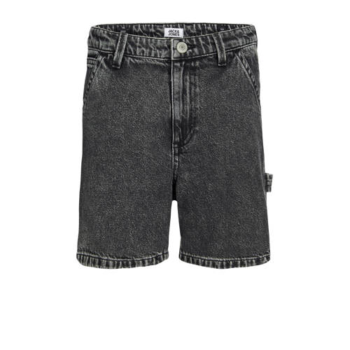 JACK & JONES JUNIOR denim short black denim Korte broek Zwart Effen - maat 140 afbeelding