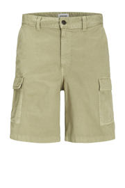 thumbnail: Groene jongens JACK & JONES JUNIOR cargo short van katoen met loose fit, regular waist en effen