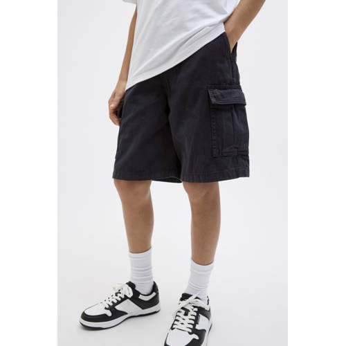 JACK & JONES JUNIOR cargo short zwart Korte broek Jongens Katoen Effen