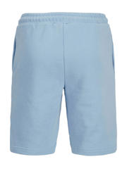 thumbnail: Lichtblauwe jongens JACK & JONES JUNIOR sweatshort met slim fit, elastische tailleband met koord en effen