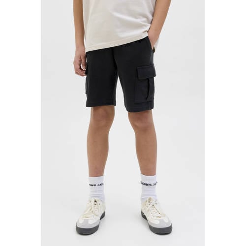 JACK & JONES JUNIOR sweatshort zwart Korte broek Effen