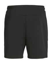 thumbnail: Zwarte jongens JACK & JONES JUNIOR sweatshort met slim fit, elastische tailleband met koord en effen