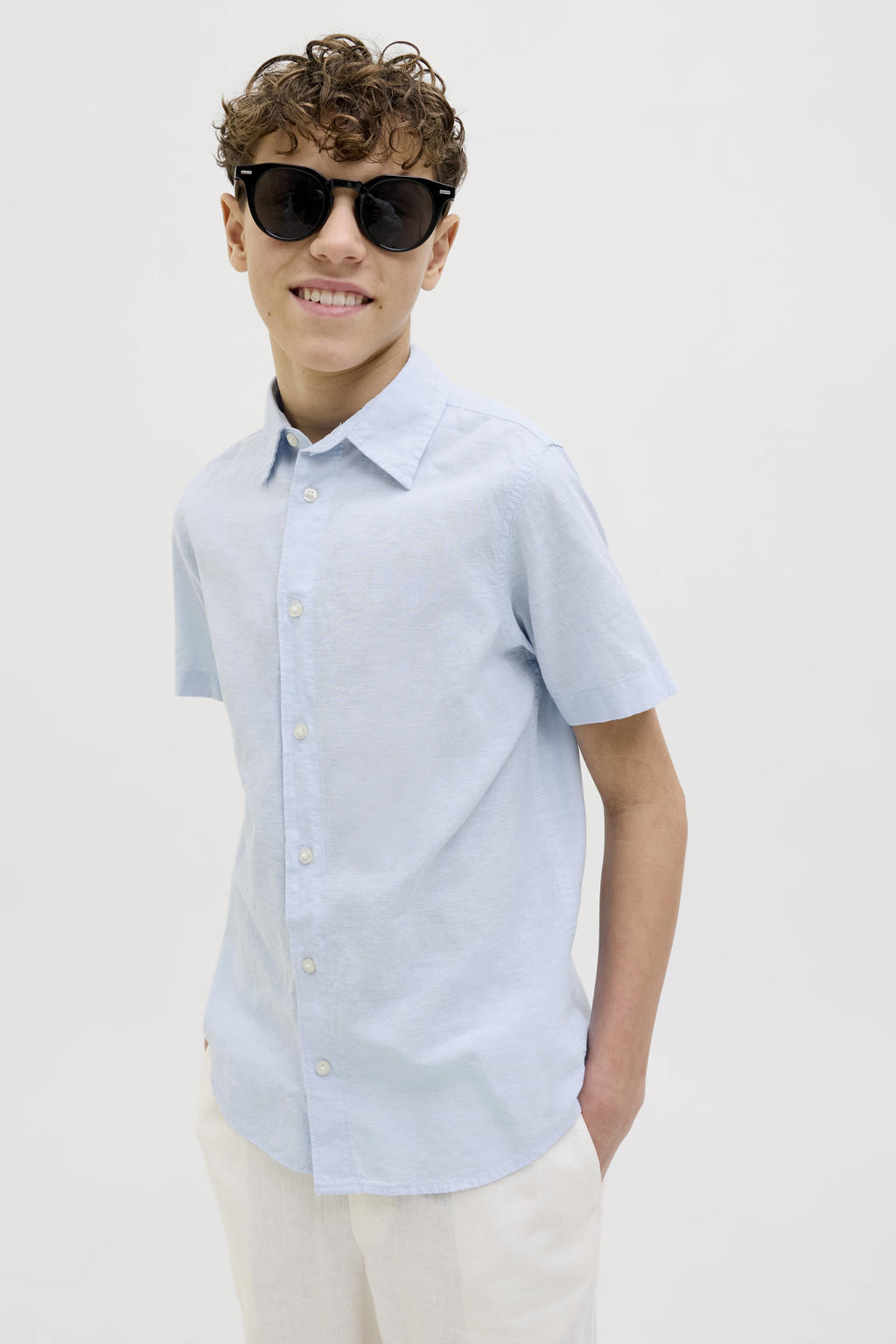 JACK & JONES JUNIOR overhemd lichtblauw