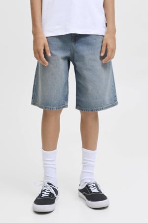 loose denim short medium blue denim
