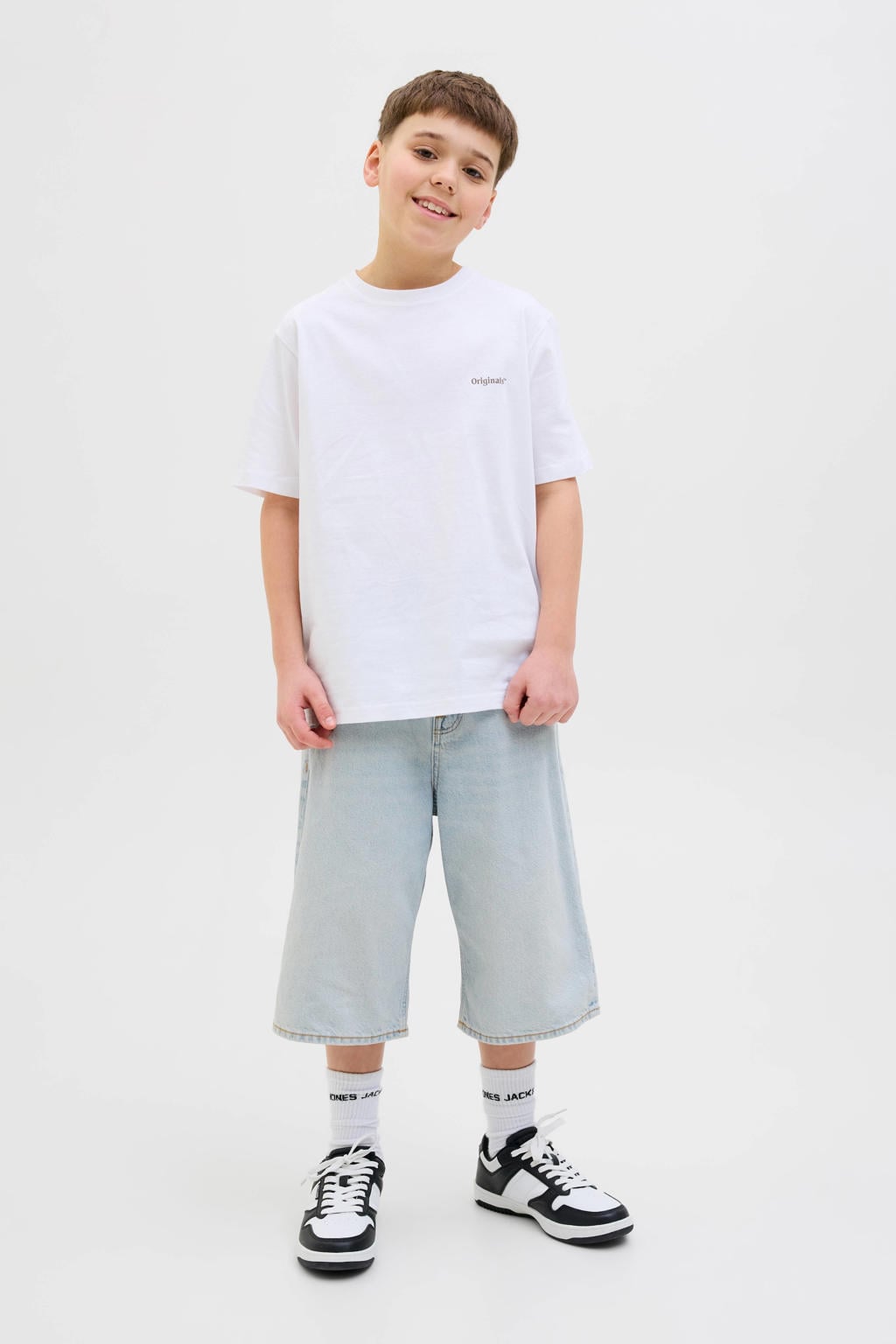 JACK & JONES JUNIOR denim short light blue denim
