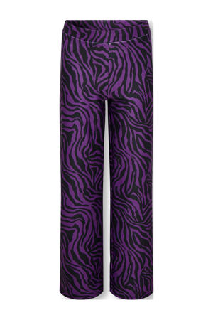 wide leg casual broek paars