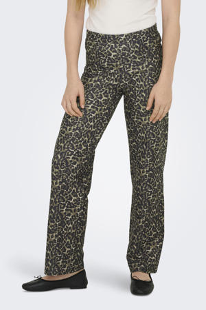 wide leg casual broek bruin