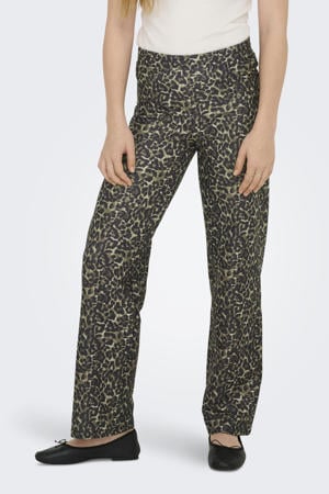 wide leg casual broek bruin
