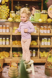 thumbnail: Z8 mini flared broek Vanda beige/lila