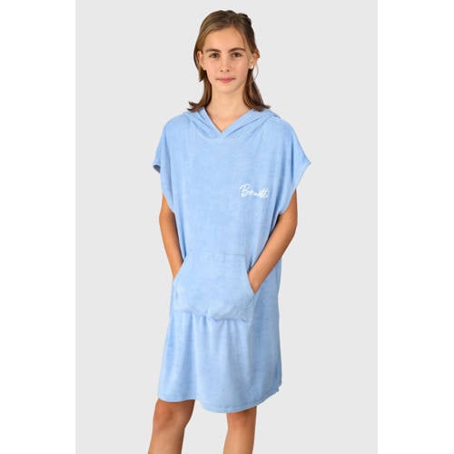 Brunotti poncho lichtblauw Strandponcho Jongens/Meisjes Polyester Printopdruk