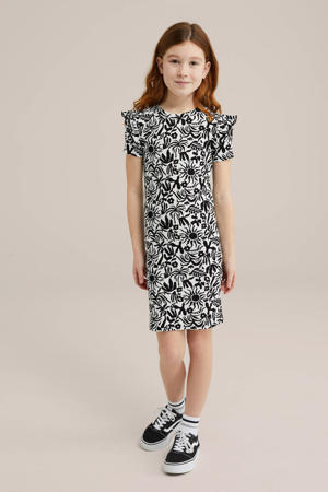 bodycon jurk zwart/wit