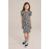WE Fashion bodycon jurk zwart/wit