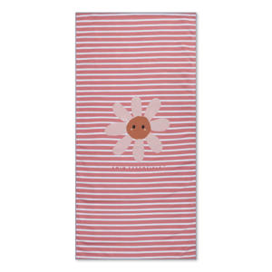 strandlaken Daisy Flowers (135x65 cm) Blauw/Roze