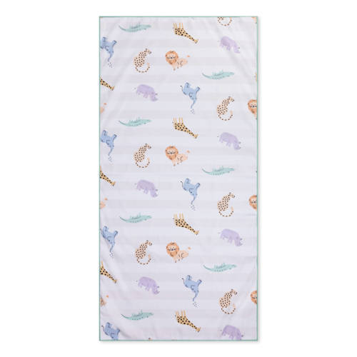 Swim Essentials kinderstrandlaken (135x65 cm) Meerkleurig Multi Dierenprint afbeelding
