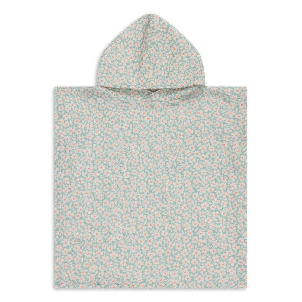 Swim Essentials strandponcho Green Flowers (hydrofiel) (52×52 cm)