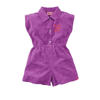 Z8 kids playsuit Juliette met bloementextuur paars