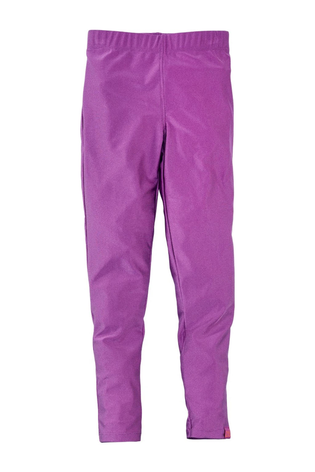 Paarse meisjes Z8 kids legging Giselle van polyester met slim fit, regular waist, elastische tailleband en effen