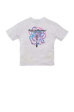 T-shirt Ricardo met backprint wit