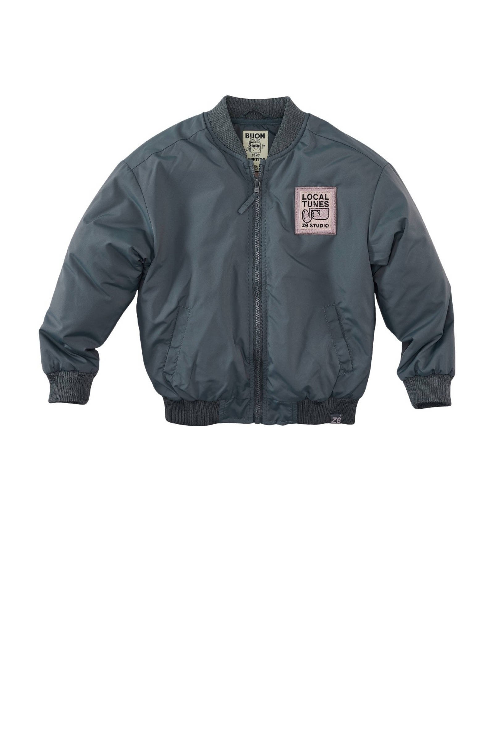 Z8 kids bomberjack Santo met backprint groen | kleertjes.com