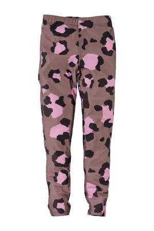 legging Opal met panterprint bruin/roze