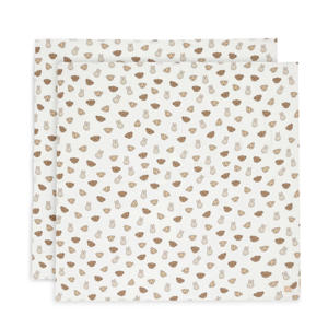 hydrofiele doek large Miffy and Friends - set van 2 wit/beige/bruin