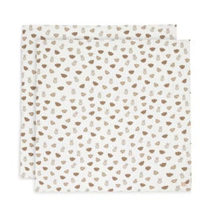 hydrofiele doek large Miffy and Friends - set van 2 wit/beige/bruin