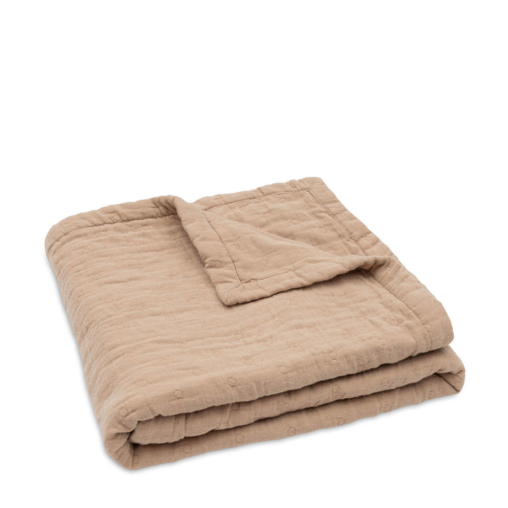 Jollein hydrofiele wiegdeken Jacquard - Biscuit