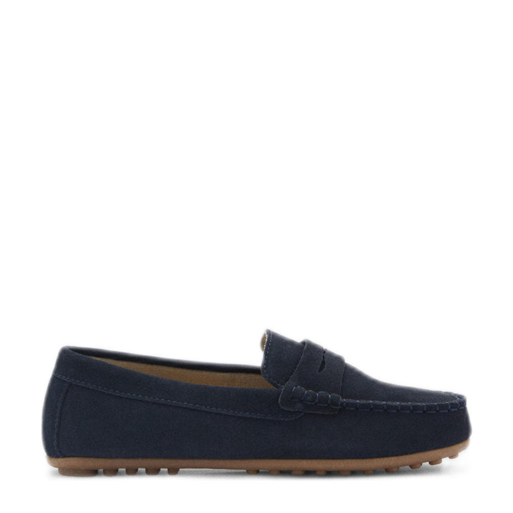 Donkerblauwe jongens Mango Kids suède mocassins van 100% rundleer. voering: 100% katoen.inlegzooltje: 100% katoen. zool: 100% thermoplastisc. zool vast met effen