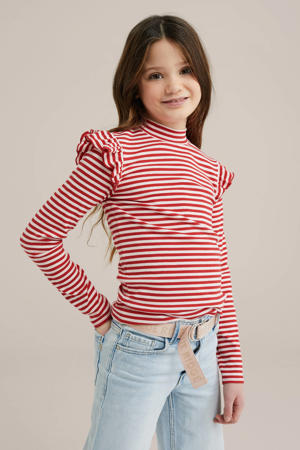 longsleeve rood/wit