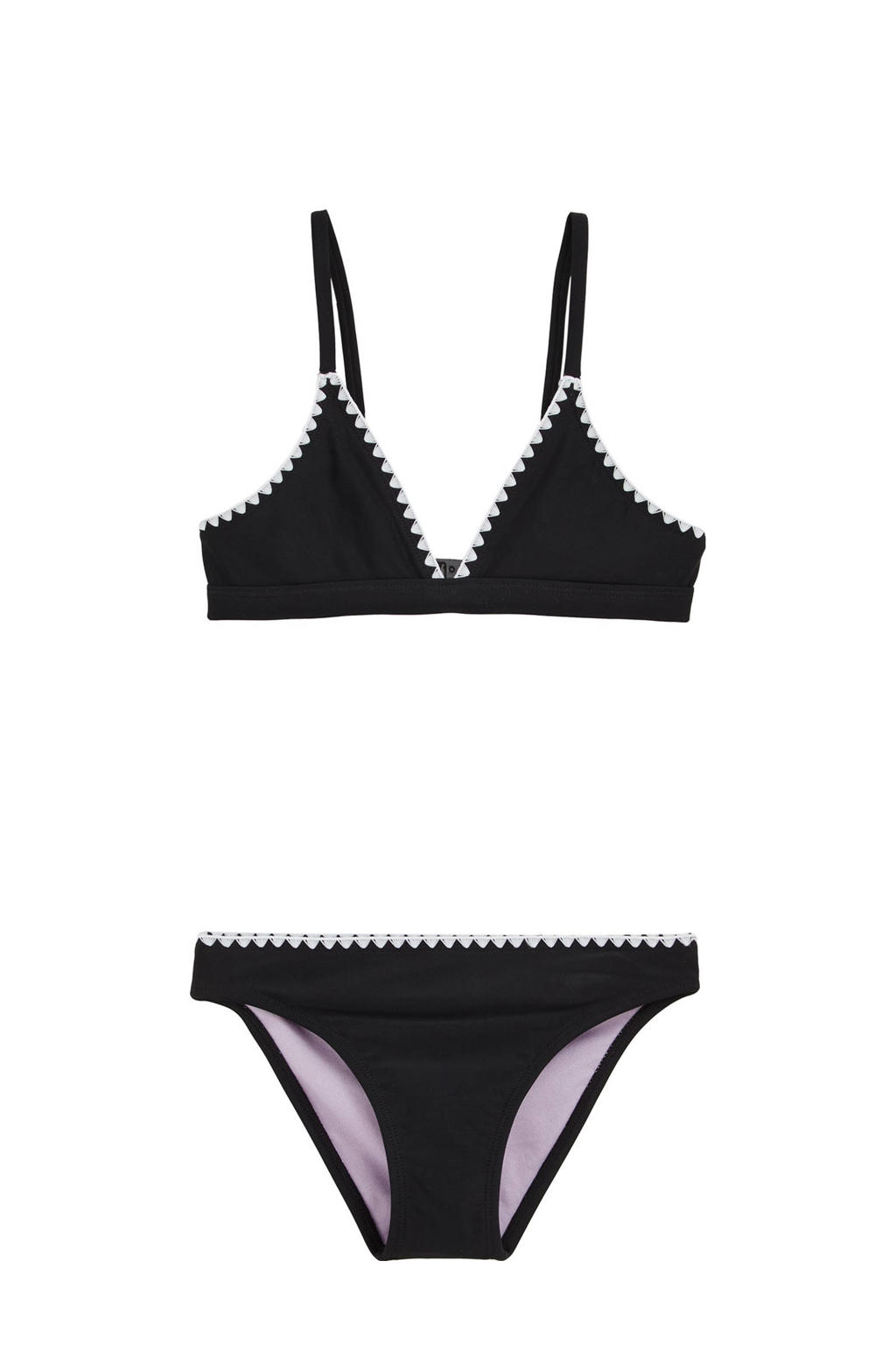 WE Fashion triangelbikini zwart/wit