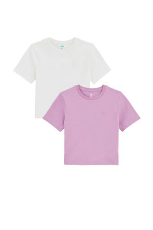 T-shirt  - (set van 2) lila