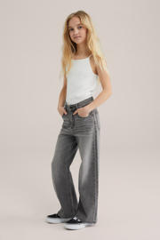 thumbnail: WE Fashion mouwloze top wit rib gebreid
