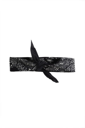 Bandana haarband zwart/wit