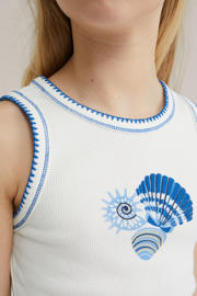 thumbnail: WE Fashion mouwloze top wit