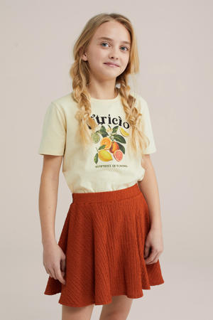 T-shirt lichtgeel