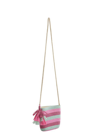 schoudertas roze/mintgroen