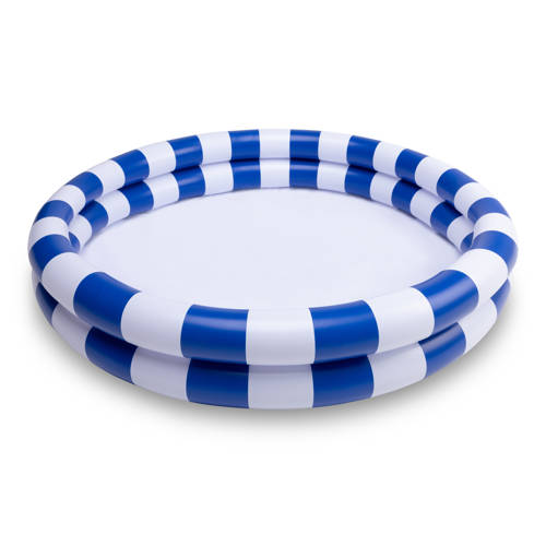 Swim Essentials Flow - Blauw/Wit Baby Zwembad Ø 100 cm Opblaasbaar zwembad